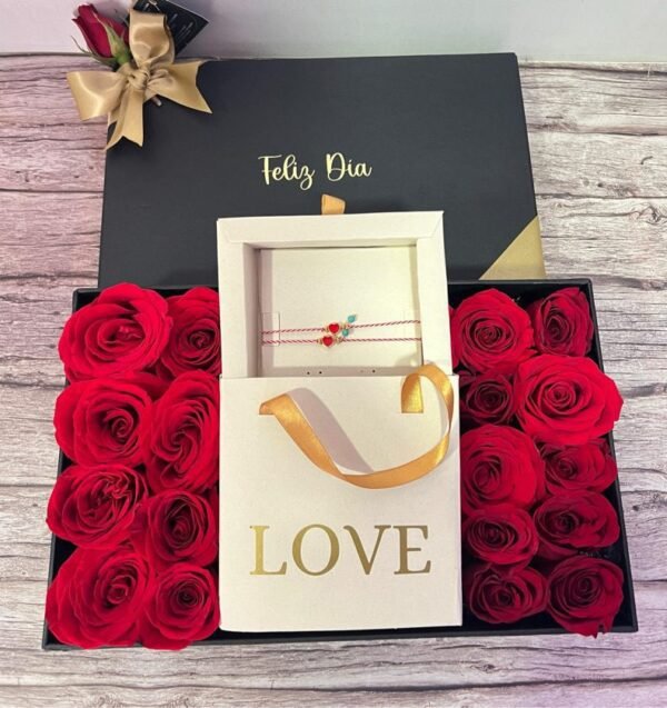 Caja de lujo Floral con Pulsera