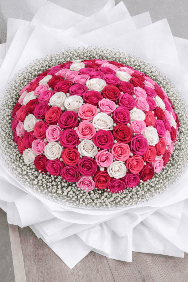 Ramo buchón de 200 rosas