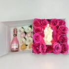 Caja de lujo Divina Gracia con Virgen iluminada LED, champaña JP Chenet y fresas con chocolate para el Día de la Madre – Blossom Cartagena